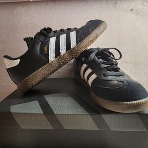 Adidas Sambas Classic J Shoes Black/White/Gum Size 5